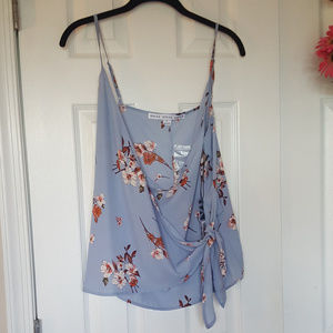 Floral Print Wrap Tank NWT